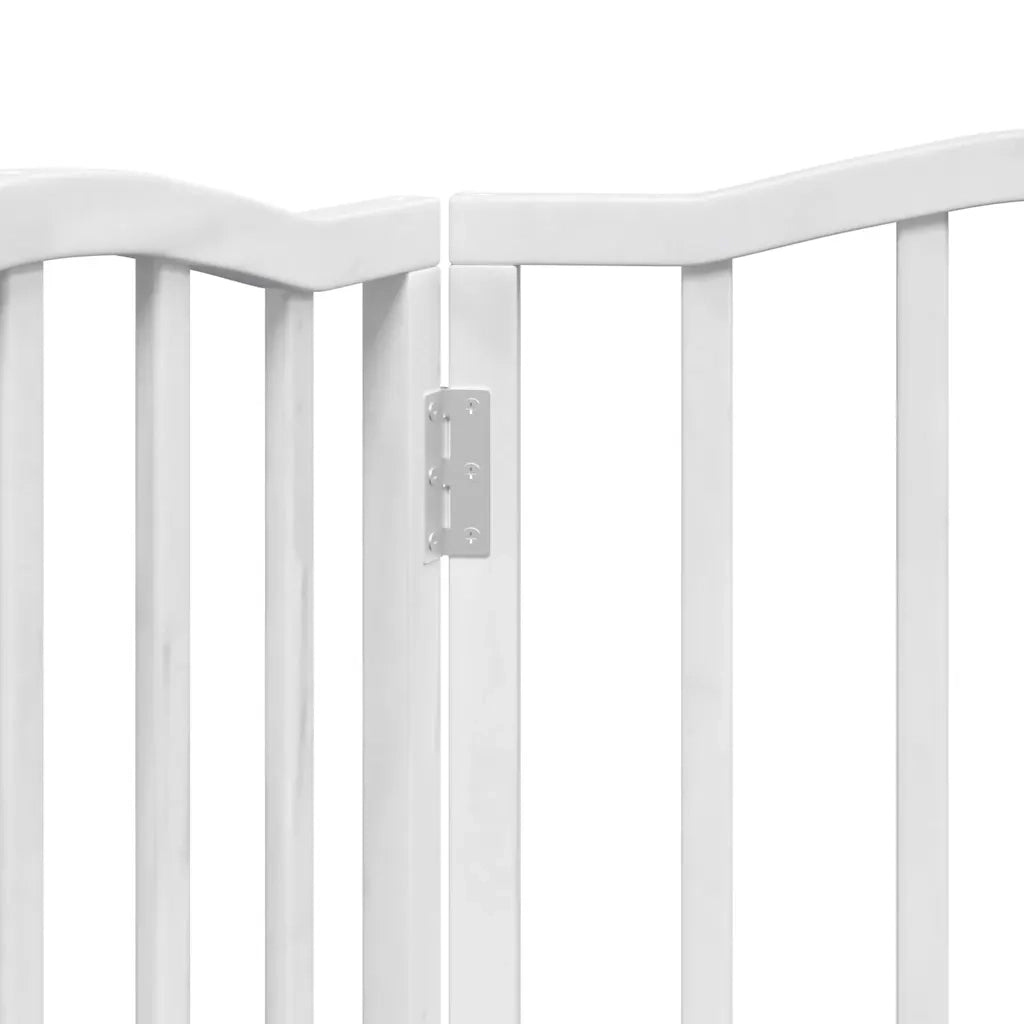 vidaXL Cancello per Cani Pieghevole 3 Pannelli Bianco 150 cm Pioppo