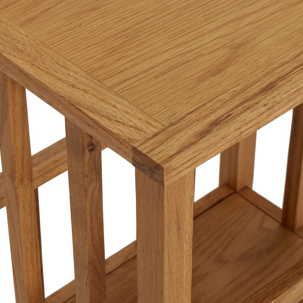 Tavolino con Portariviste 45x35x55 cm Massello di Rovere cod mxl 78423