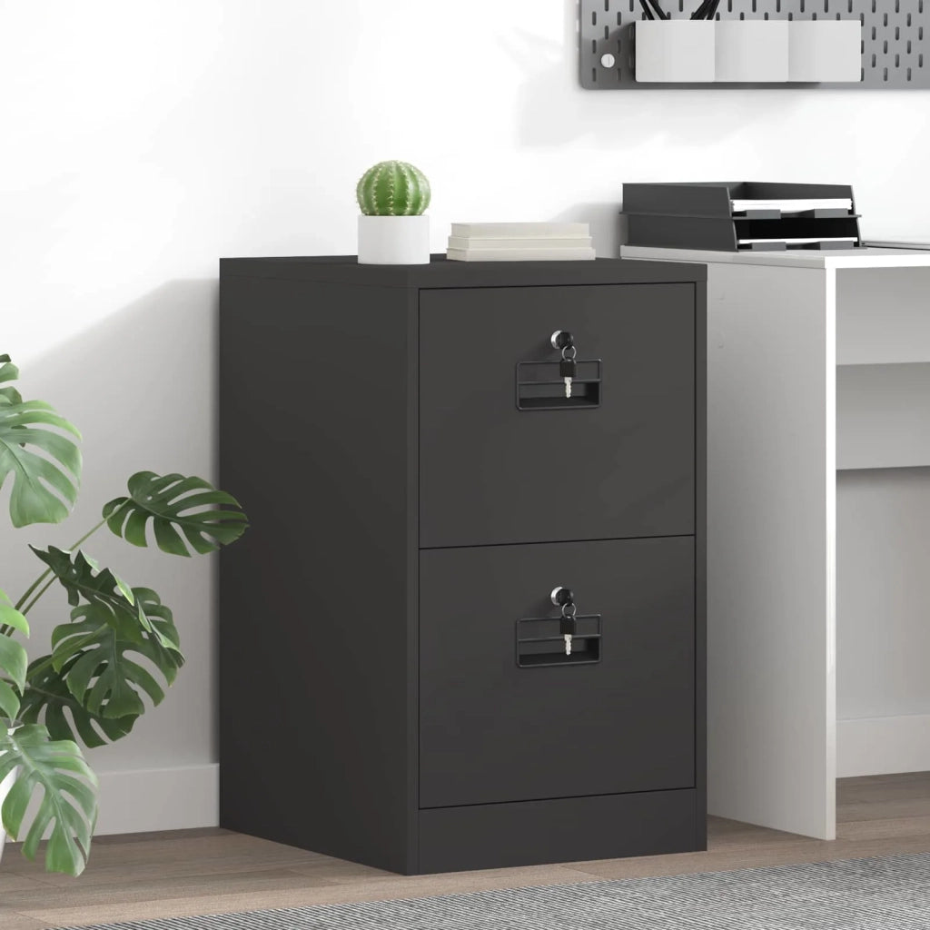 Armadio per File con cassetto Geometrico Nero 44 x 50 x 74,5 cm 891592