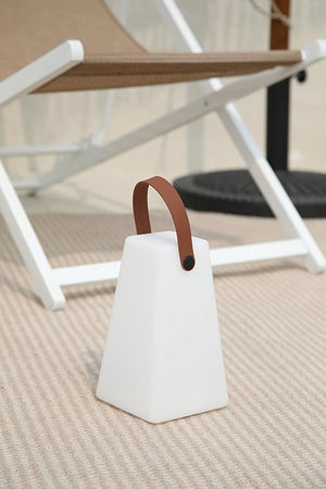 Lampada a Led Lanterna Quadra Ricaricabile con Manico 8 Colori in Plastica