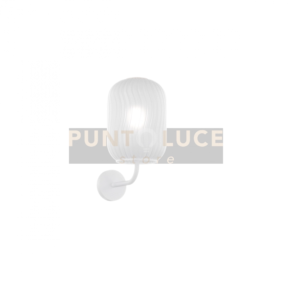 APPLIQUE BIANCO 1 LUCE VETRO BIANCO FOG 1181BI-AT-BF