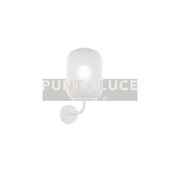 APPLIQUE BIANCO 1 LUCE VETRO BIANCO FOG 1181BI-AT-BF