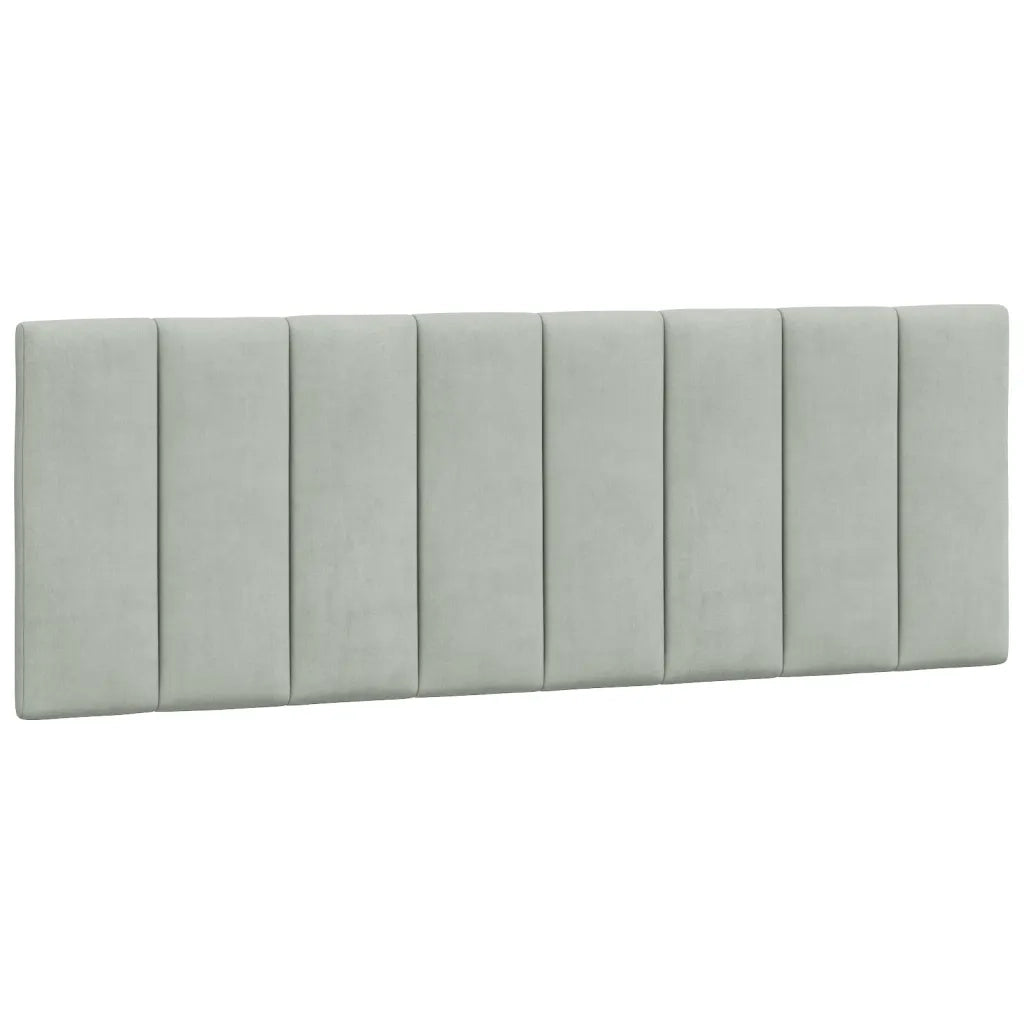 Cuscino Testiera Hanko Grigio Chiaro 140 cm in Velluto 374669