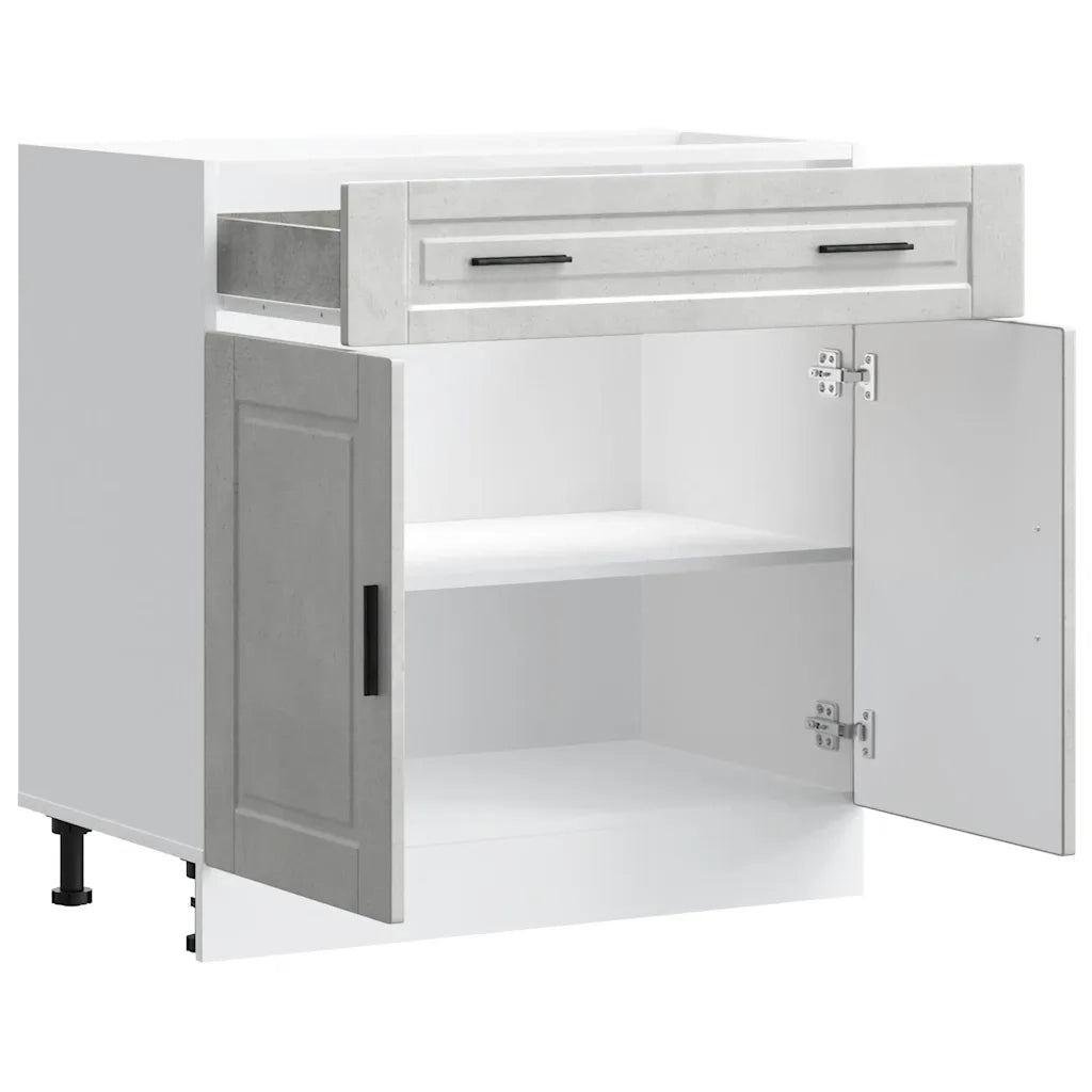 Base da Cucina Porto Grigio Cemento in Legno Multistrato 853981