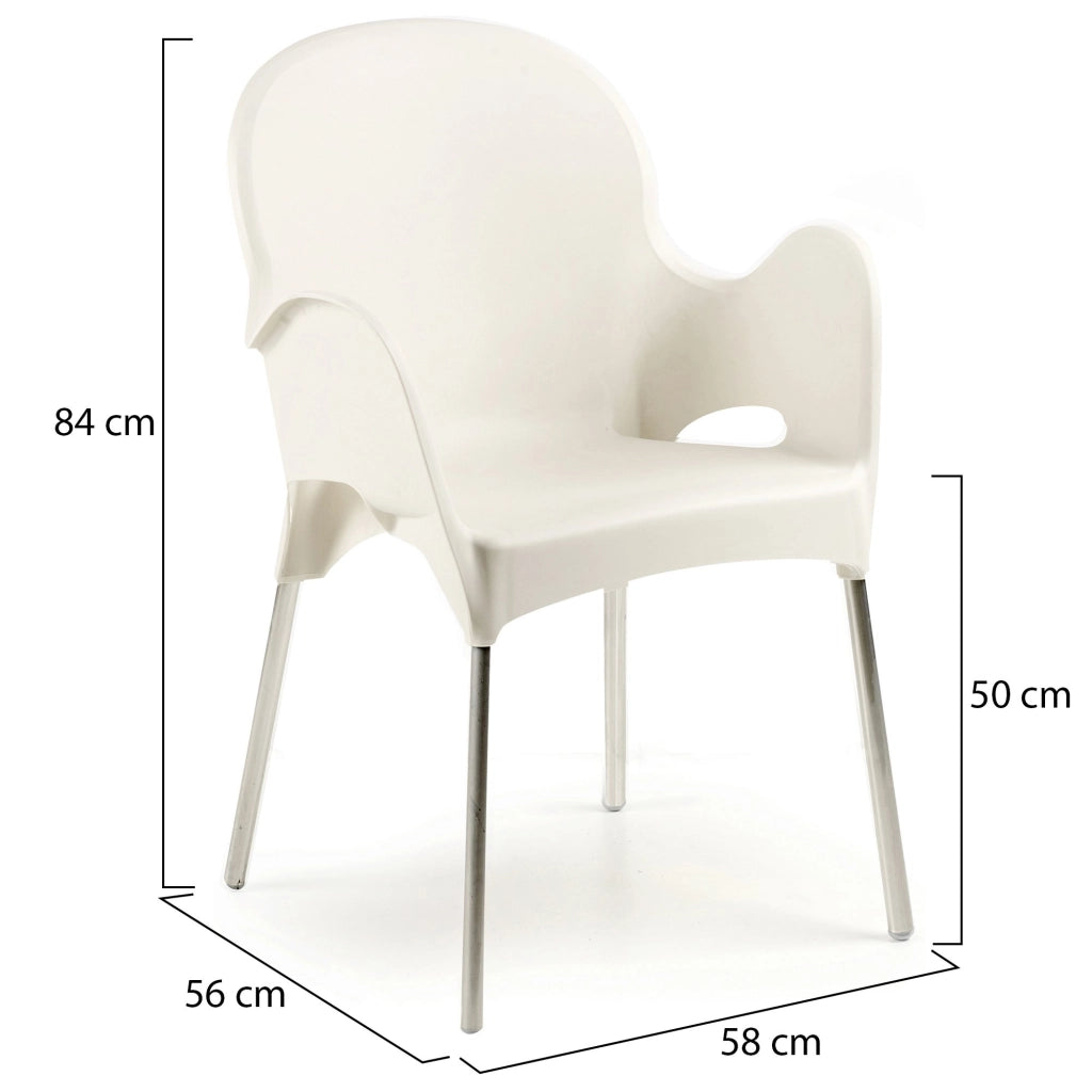 Vashti, Sedia da Esterno una Sedia Made in Italy, Beige