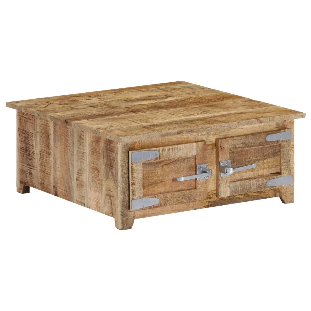 Tavolino da Salotto 70x70x30 cm in Legno Massello di Mango cod mxl 59783