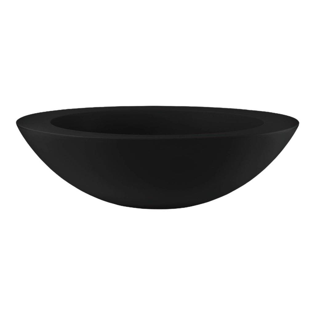 Vaso Fioriera CIOTOLA GENESIS TONDA in RESINA Ø 75 CM moderna VECA vari colori Color: NERO