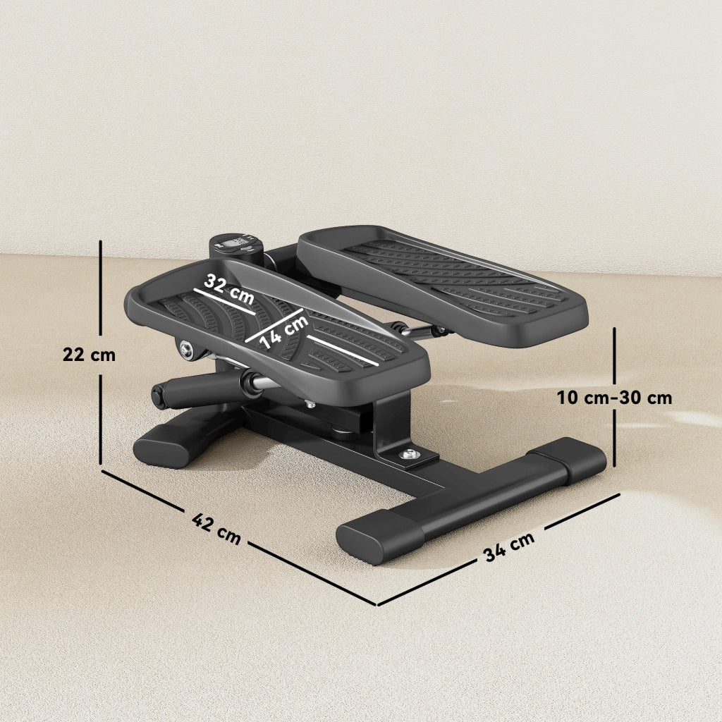 Stepper Fitness 2 in 1 con Display LCD ¨C zephmum ¨C Nero 42x34x22 cm