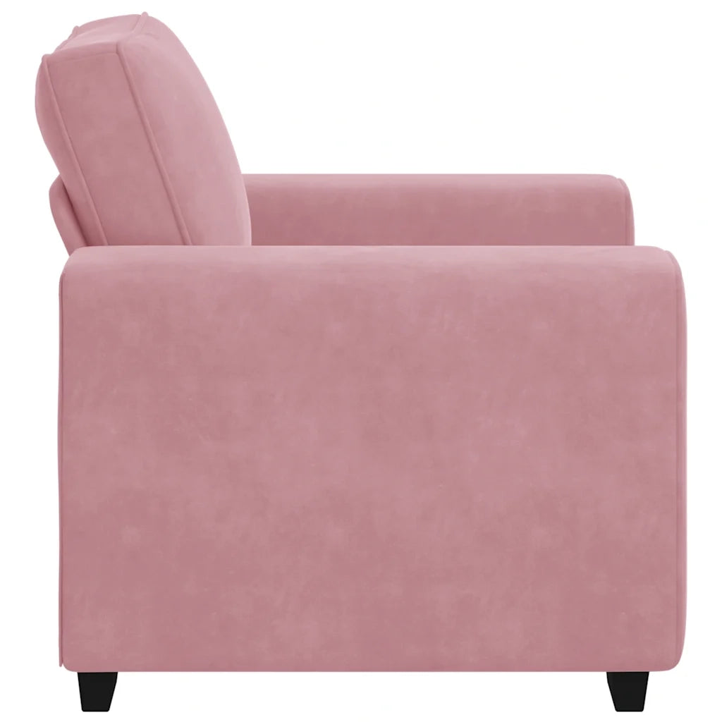 Divano | Divano da soggiorno | Sofa Sedia Rosa 100x77x82 cm Velluto