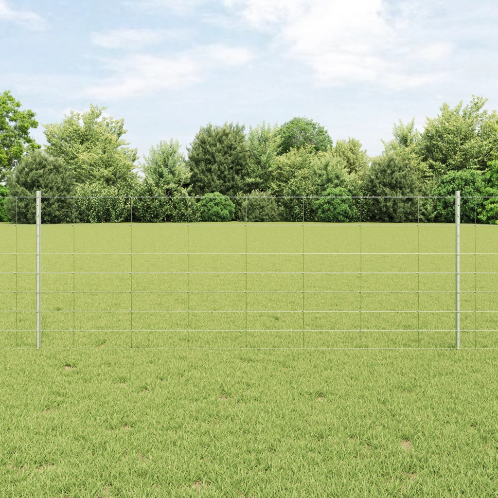 Pali di Recinzione vitaXL 11 pcs U-Channel 80 cm Acciaio Zincato