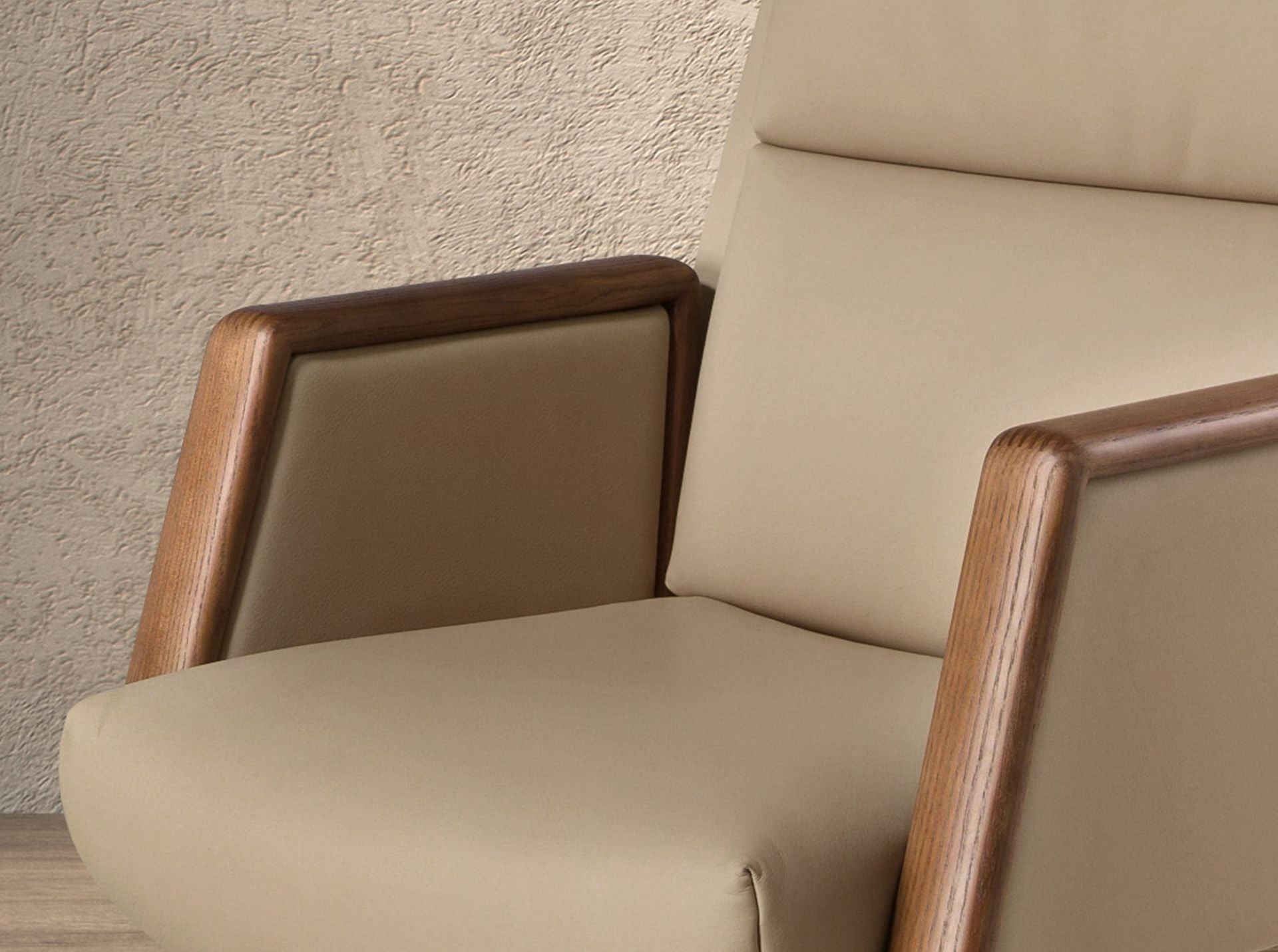 Sedia girevole da ufficio in similpelle visone