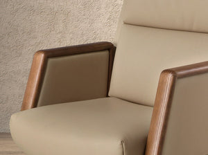 Sedia girevole da ufficio in similpelle visone