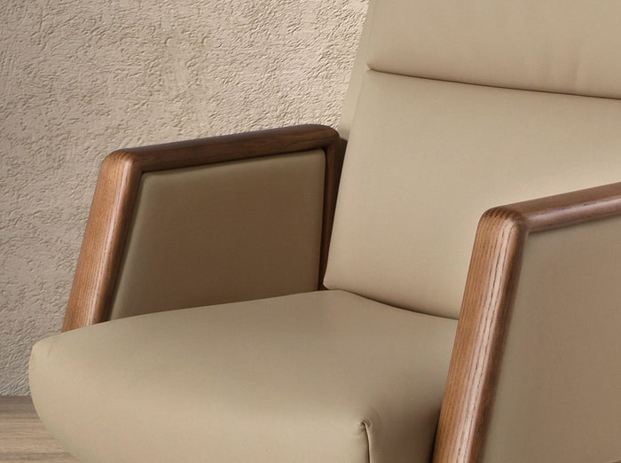 Sedia girevole da ufficio in similpelle visone