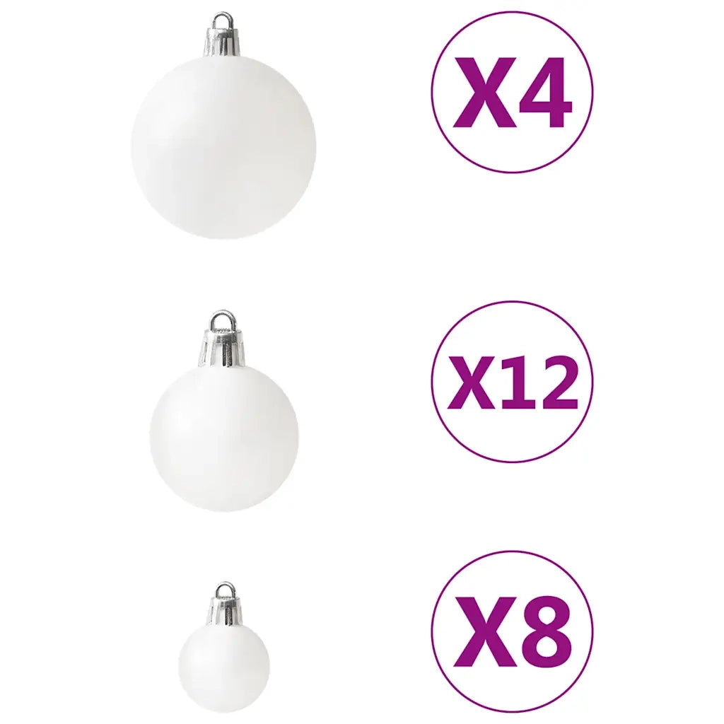 Set Palline di Natale 100 pz Bianco 330082