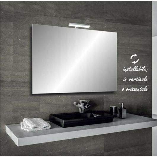 Specchio Bagno Moderno Reversibile Filo Lucido 70X100 Cm Spessore 5 Mm - 8.0