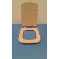 Sedile Copriwater Per Serie Conca Color Visone Cerniera Cromo Compatibile - Seba