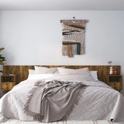 Testiera Letto con Comodini Rovere Fumo in Legno Multistrato 3115769