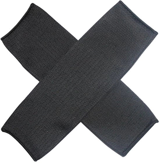 Protettori braccio resistenti alla taglia - 1 coppia - Resistenti al calore - Nero