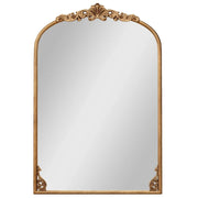 Specchio da parete barocco vintage 90 x 61 cm con eleganti ganci appendiabiti in resina dorata 20_0018938