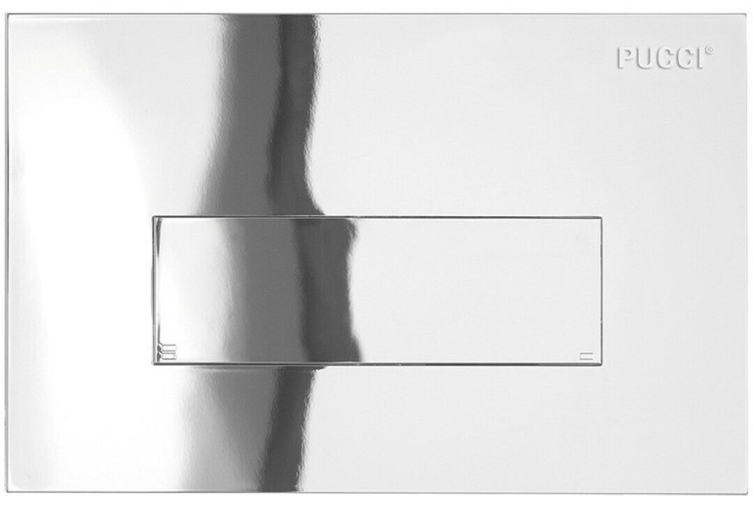 Placca Sottile Scarico Cassetta Incasso Sara 28 X 18 Cm Cromata - Pucciplast