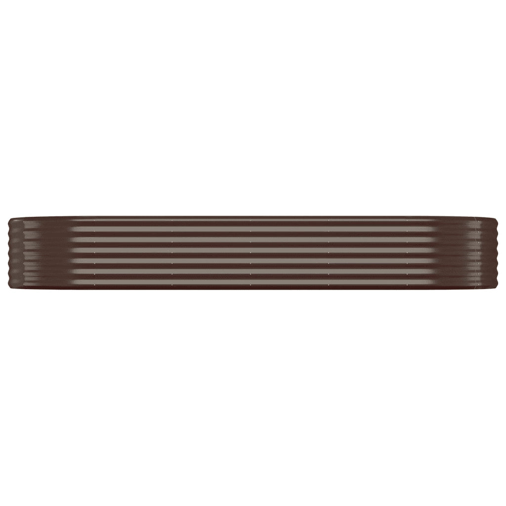Letto Giardino Acciaio Zincato 249x100x36cm Marrone 318995