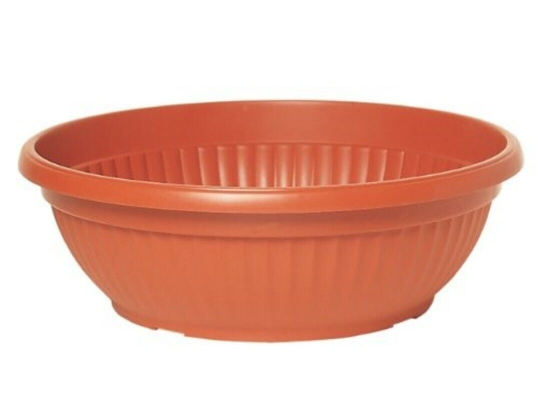 Ciotola Sottovaso Similcotto Rotonda Diametro 25 Terracotta Set 5 Pezzi - Arca