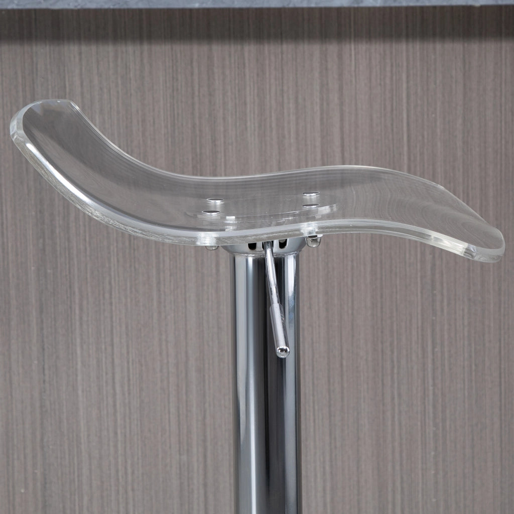 Sgabelli da bar design contemporaneo ¨C zephmum ¨C 2 pezzi, trasparente, altezza regolabile