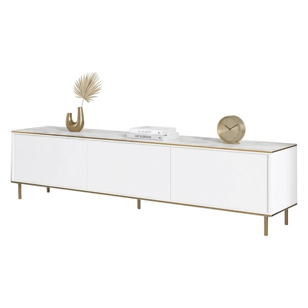 Sassello, Mobile Porta tv 3 Ante, 180x35x45h cm Bianco