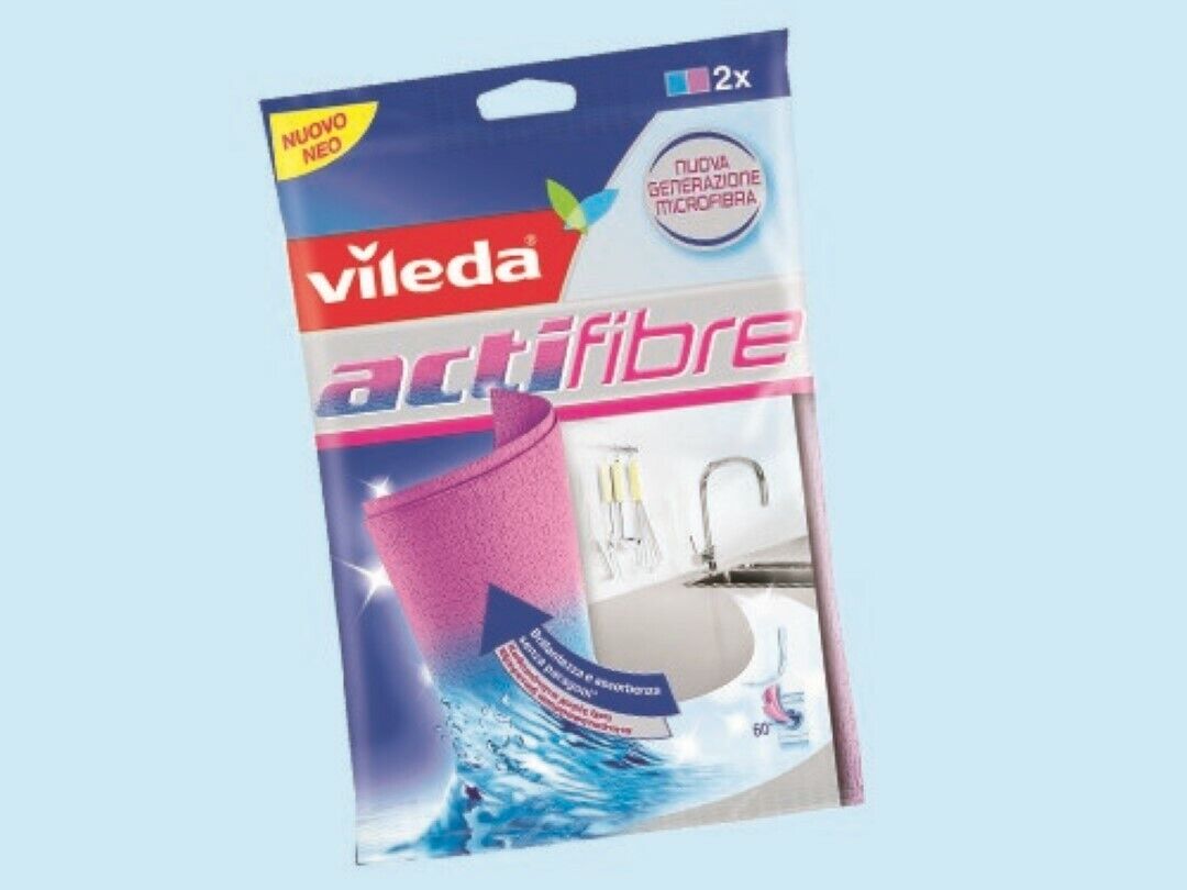 Panni Microfibra Vileda Actifibre 2 Pezzi Multiuso - Fraschetti