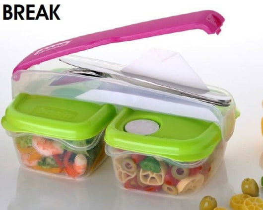 Contenitore Con Portaposate Break Doppio 0.75 Litri Set 2 Pezzi Bama - Bama Spa