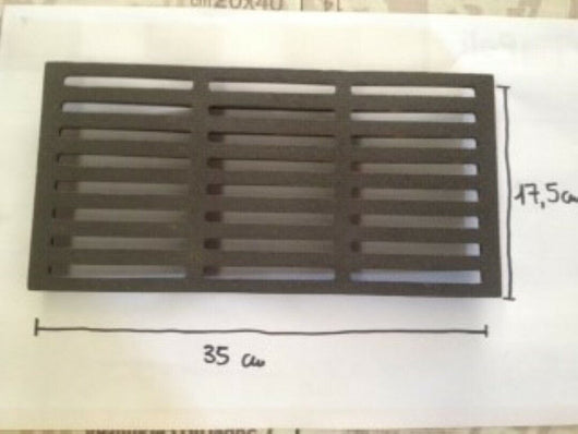 Griglia In Ghisa Per Scarico Di Cenere Per Acquatondo 29 17,5X34,5Cm - Edilkamin