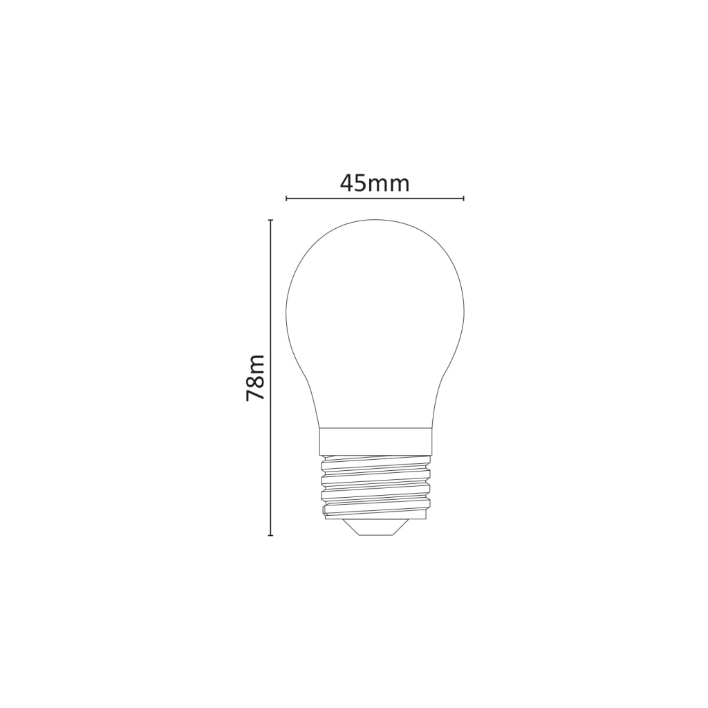 Alcapower Lampadina LED Minisfera G45 attacco E27 4W 500lm luce calda 3000K vetro frost ideale per illuminazione domestica e decorativa efficiente