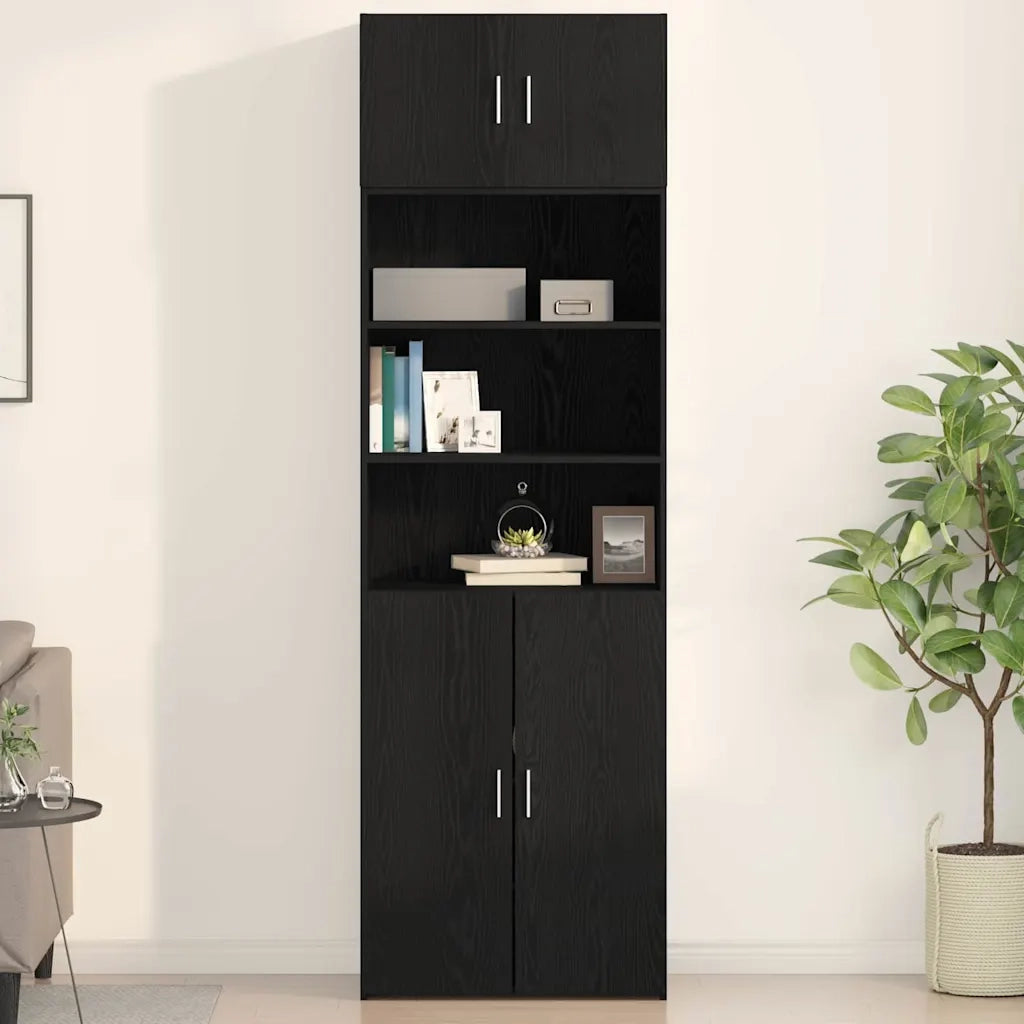 Armadietto a Muro | Mobile a Parete Rovere nero 70 x 42.5 x 40 cm