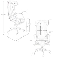 Sedia girevole da ufficio in similpelle marrone