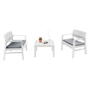 Salottino Outdoor Floritan, set Salotto da Esterno 2 Posti Made in Italy, Bianco