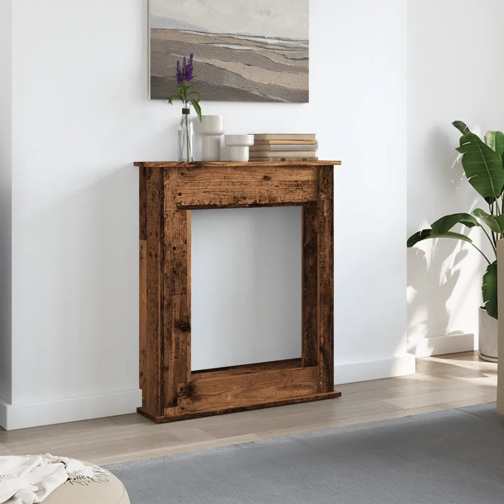 Cornice per Camino Legno Antico 75x20x87,5 cm in Truciolato CFW3020105
