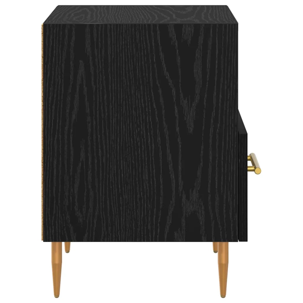 Comodino 2 pcs Nero 40 x 35 x 47,5 cm Legno multistrato