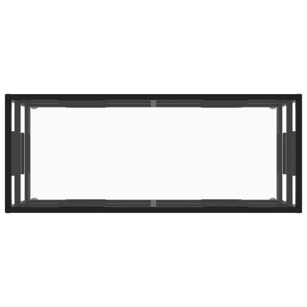 Mobile TV Nero con Vetro Temperato 100x40x40 cm 322855