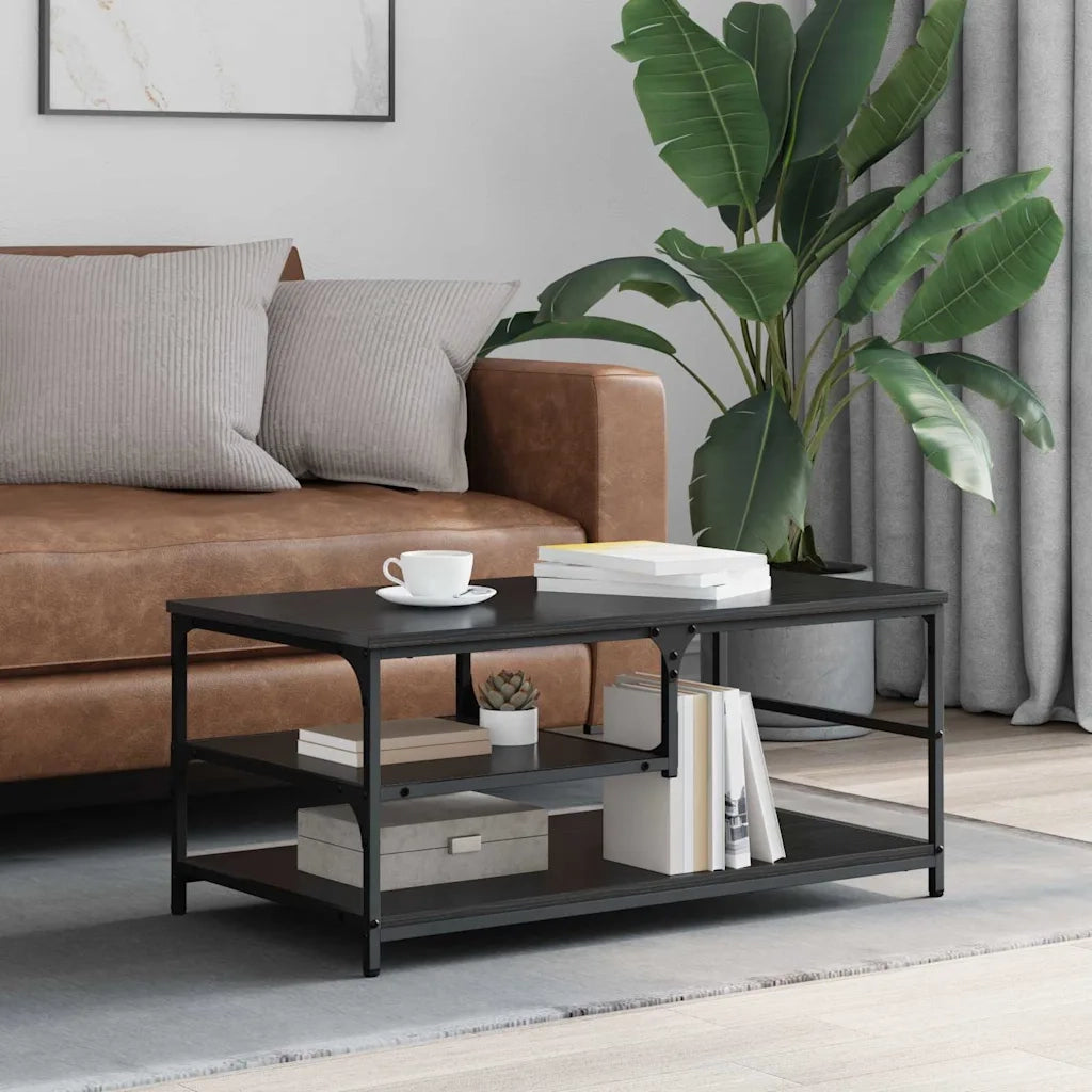 Tavolino da salotto Rovere Nero 90 x 49 x 40 cm 886245