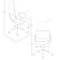 Sedia girevole da ufficio in similpelle nera