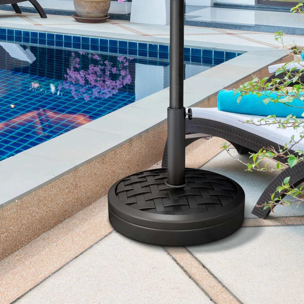Sostegno per Ombrellone in Cemento 18 kg ¨C Zephmum ¨C Nero 32/38/48mm