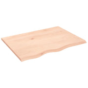Ripiano a Parete 80x60x2 cm Legno Massello Rovere Non Trattatocod mxl 103653