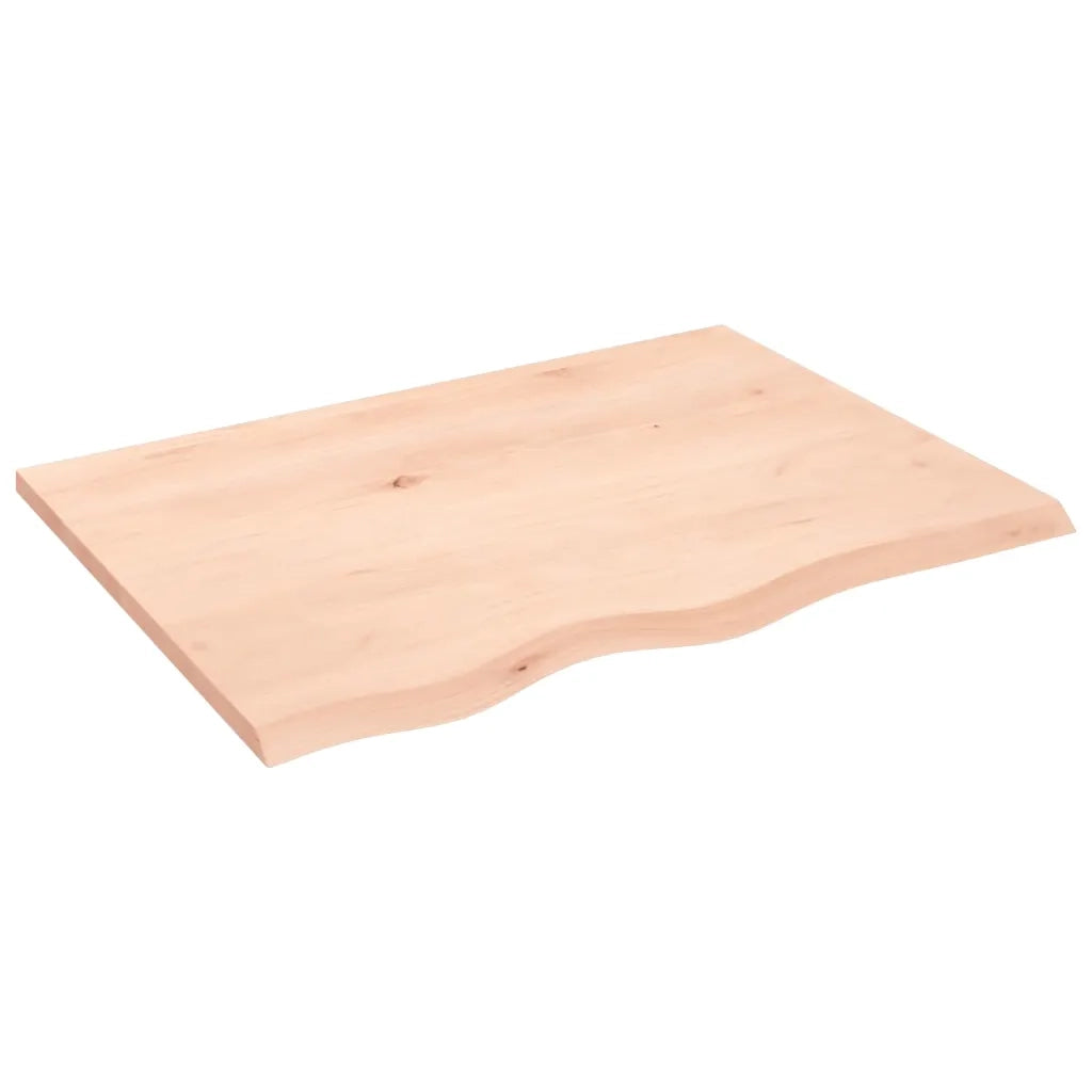 Ripiano a Parete 80x60x2 cm Legno Massello Rovere Non Trattatocod mxl 103653