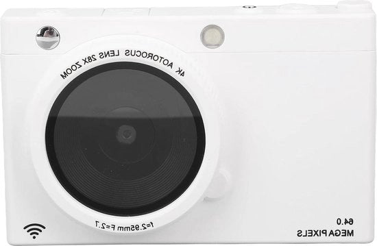 Camera digitale 4K 60FPS - 64 MP Compactcamera - 28x Zoom Connessione wireless - Filtri retro vintage - Alimentazione estesa 1/4 pollici Riproduzione MP3.