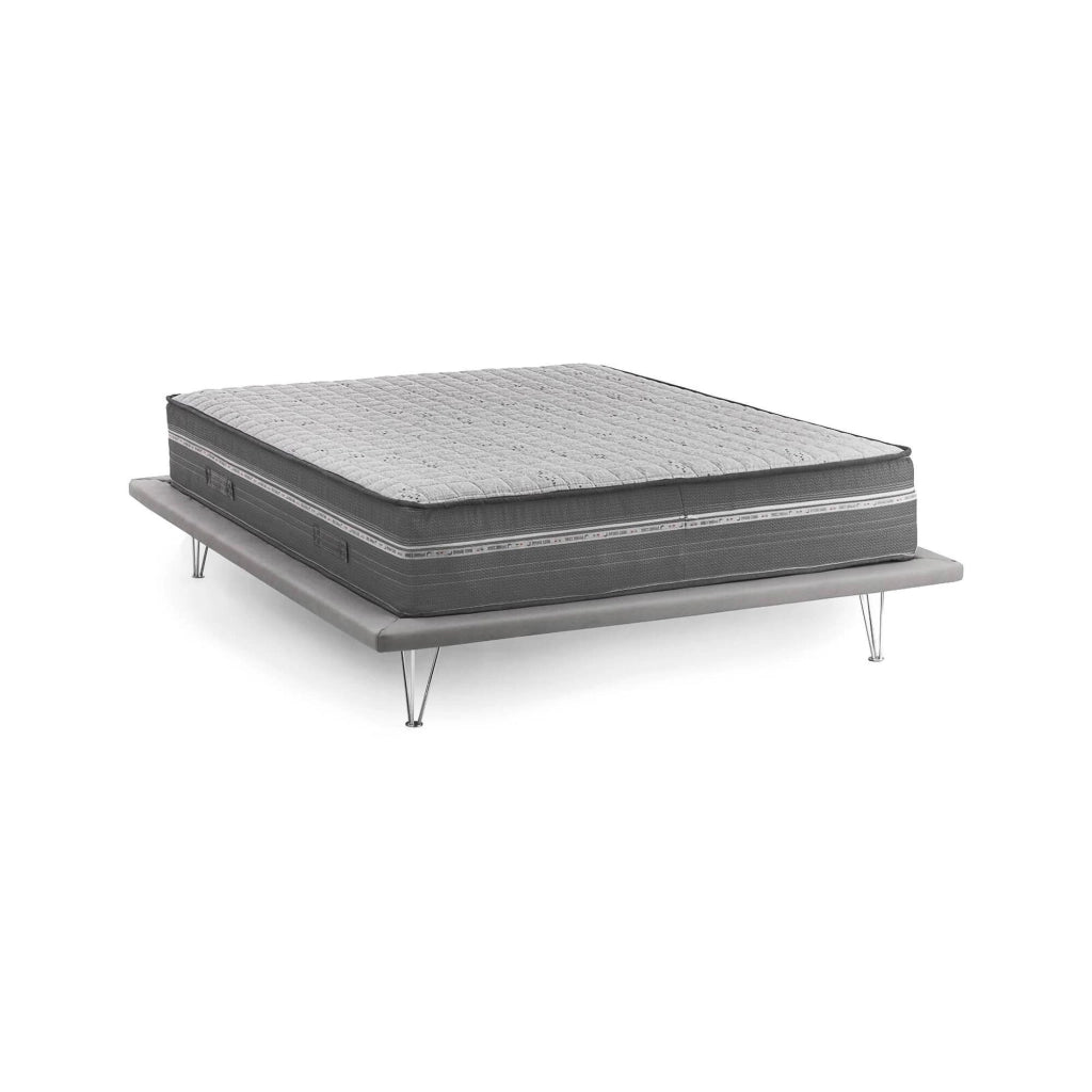 Altino, Materasso Singolo Sfoderabile Made in Italy, 190x80x32h cm Grigio