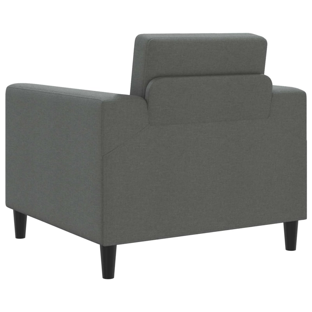 Poltrona-Divano Sedia-Poltroncina Grigio Scuro Tessuto 779515
