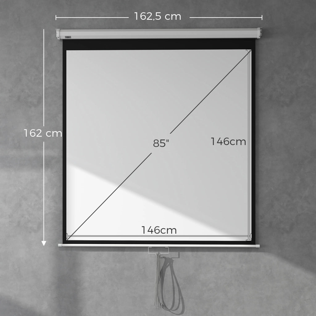 Schermo per proiezione TV e Home Cinema 85 pollici ¨C zephmum ¨C 162.5x162 cm