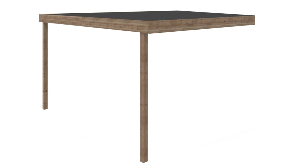 Tettoia di terazzo in legno - 3.02x4.24m - impregnata - colore marrone - DOM180 - ALTANKA