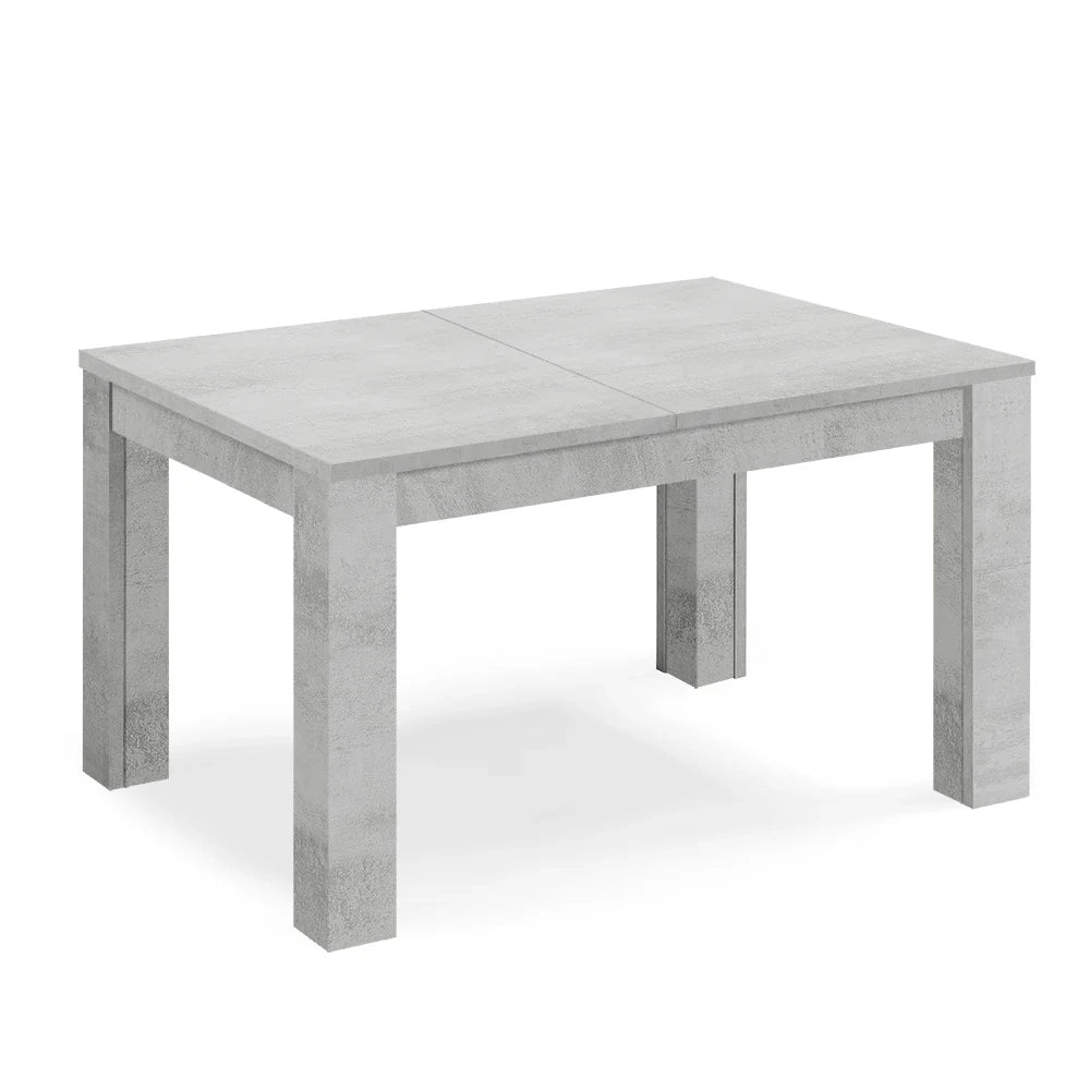 Tavolo allungabile da pranzo 130x90 fino a 250 cm Cemento modello BRIO MADE IN ITALY design moderno ideale per cucina, soggiorno e sala da pranzo