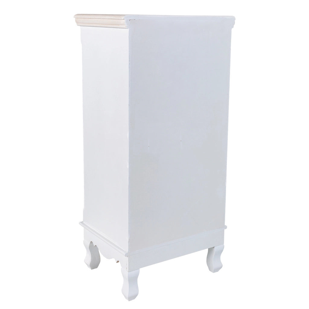 Cassettiera in legno bianco 40x30x82h